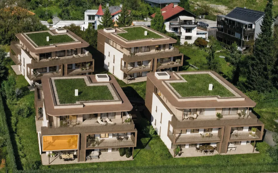 Markierte Lage der Wohnung Top B04 in Haus B, 1. Obergeschoss – Symbolbild, KI-bearbeitet